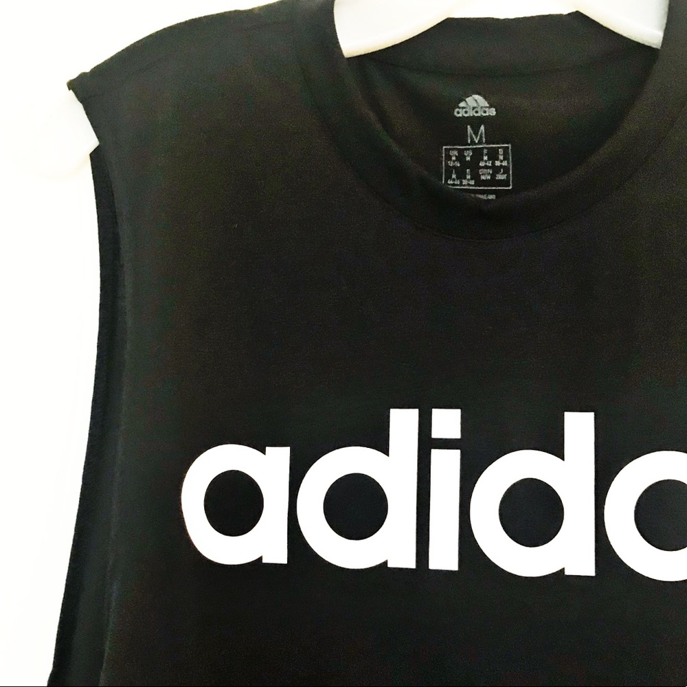adidas originals Black dash graphic tank top